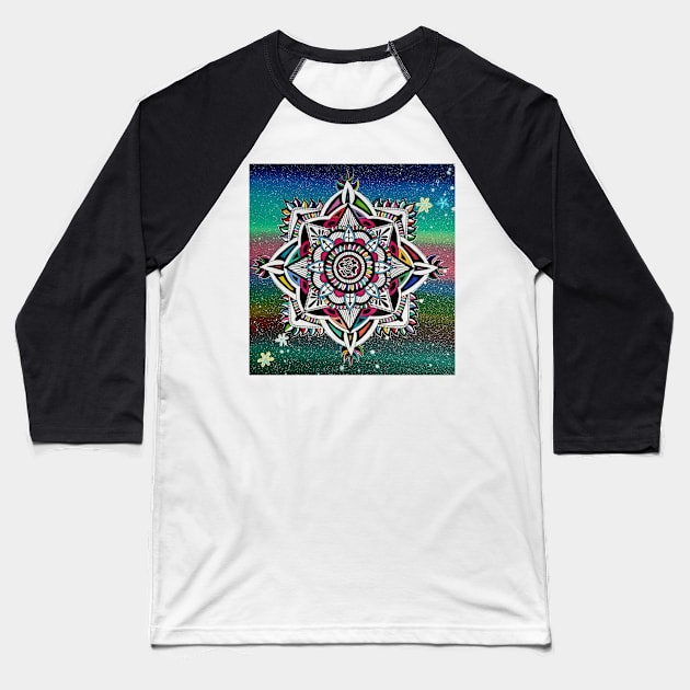 Trippy Galaxy Baseball T-Shirt by Art by Rory 